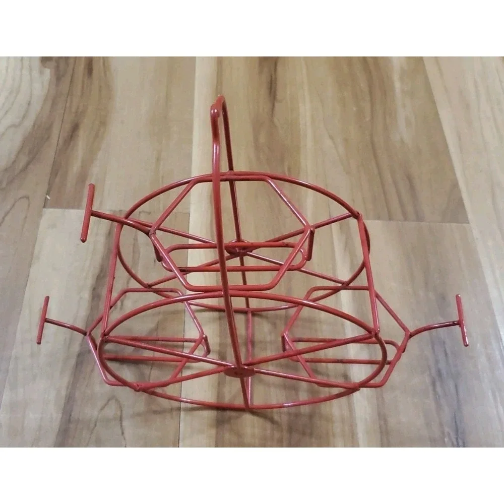 Par A Sol Parasol Hummingbird Feeder Red Metal Ferris Wheel Hanging Caddy